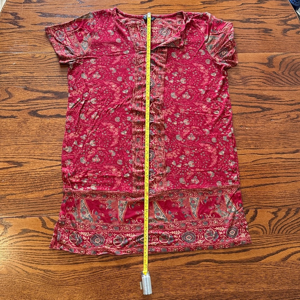Lucky brand dress short sleeve super comfy hippy boho print with pockets… - Picture 7 of 10